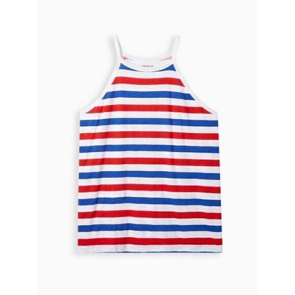 Women's Torrid USA Red, White, Blue Striped Tank Top, Patriotic Shirt 1, 1X, 14 - Picture 5 of 10